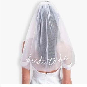 Bachelorette Bride To Be Embroidered Veil